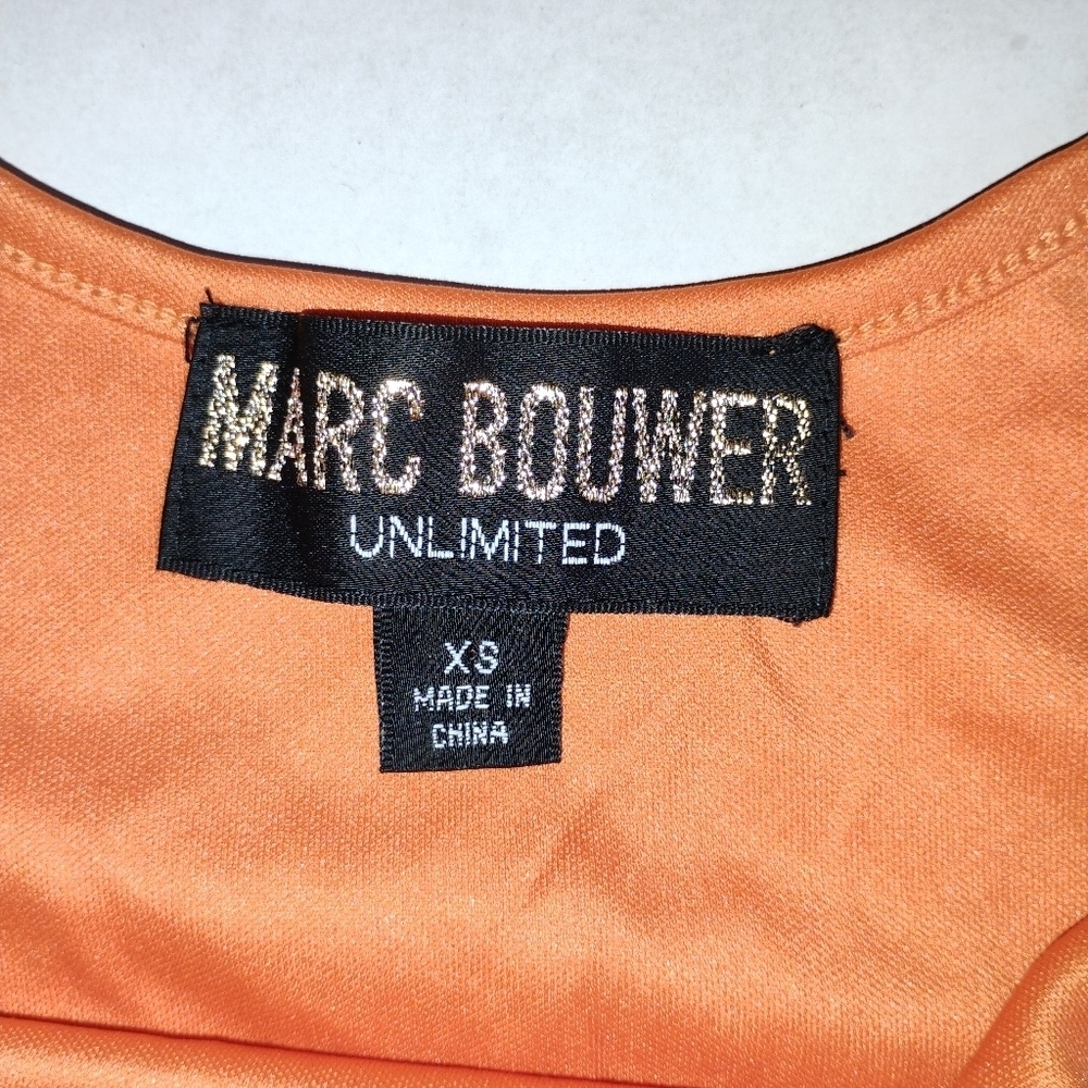 Marc Bouwer Designer Lace Top – Vibrant Boho Glam Elegance Bright Orange Size XS - Picture 4 of 4